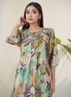 Multi Color Printed Muslin Silk Kurti